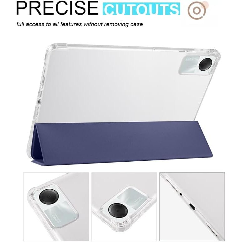 Husa Sigloo pentru tabletă Honor Pad X8A, spate transparent, slim, albastru