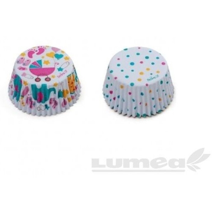 Hartii briose cu buline si bebe, 36 buc. - Decora