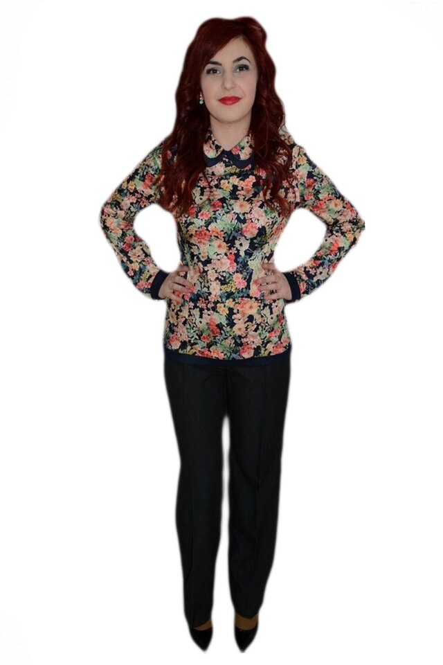 Pantaloni moderni, design simplu , D&J Exclusive, Gri