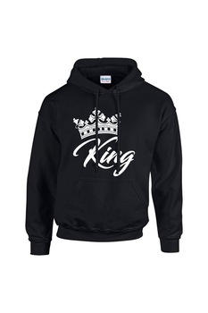 Hanorac barbati Gildan, King, negru, Negru/Alb Hanorac barbati Gildan, King, negru, Negru/Alb