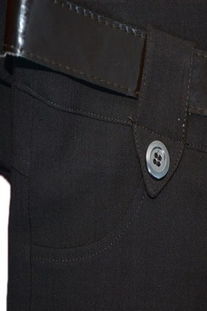 Pantaloni eleganti, curea lucioasa in talie , D&J Exclusive, Maro, 38 Pantaloni eleganti, curea lucioasa in talie , D&J Exclusive, Maro, 38