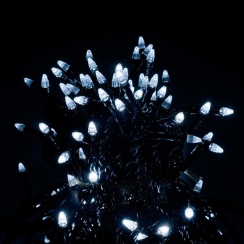 Instalatie 100 LED-uri striate, lumina rece, Holly, 9 m Instalatie 100 LED-uri striate, lumina rece, Holly, 9 m