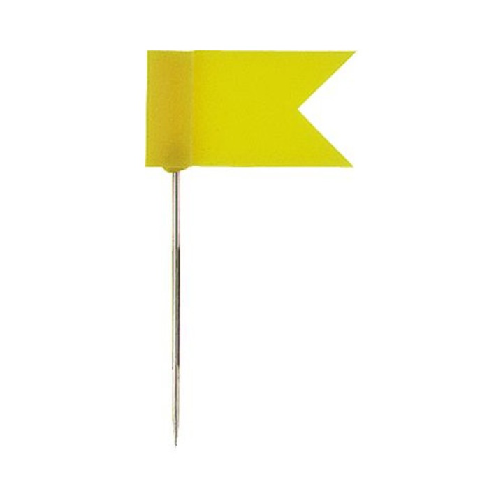 Цветни флагчета, 20/кутия, Алко - Жълти