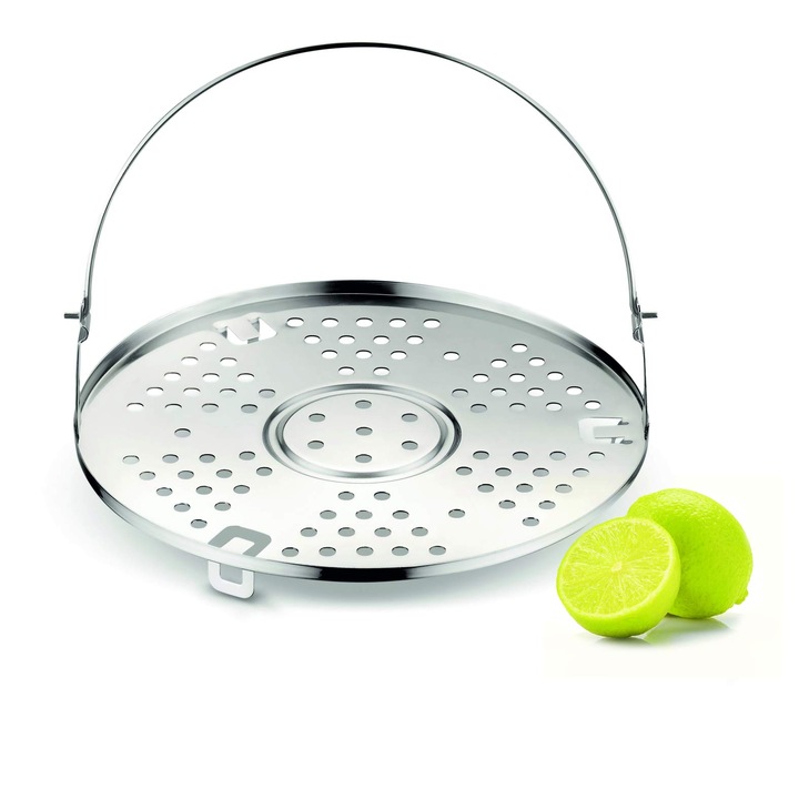 Lagostina grill tartozék, rozsdamentes acél, 22 cm átmérő, kuktafazékhoz, 3,5-9 literes űrtartalom