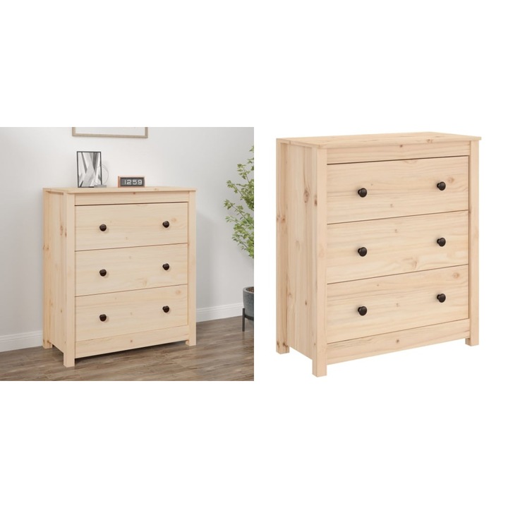 Servanta, 70x35x80 cm, lemn masiv de pin