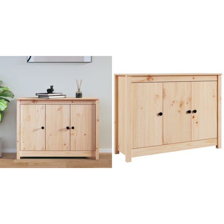 Servanta, 100x35x74 cm, lemn masiv de pin