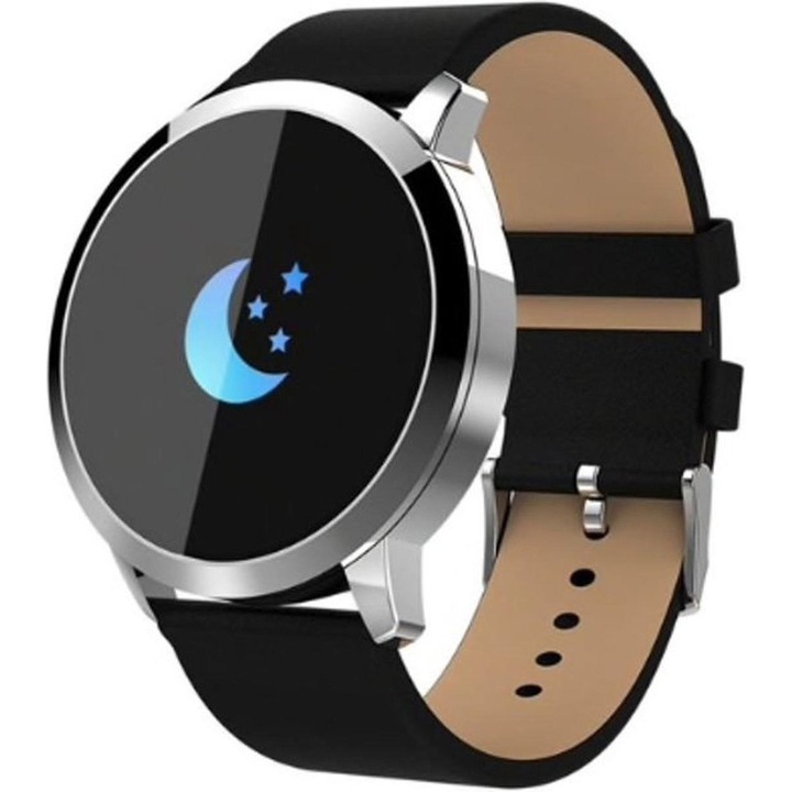 SmartWatch New Sport Quest8 idealSTORE, Ecran Color, Notificari Apeluri si Mesaje, Compatibil iOS si Android, Monitorizare Ritm Cardiac, Contor Pasi si Calorii, Rezistent la Apa, Interfata Tactila Intuitiva, Design Elegant, Curea Silicon