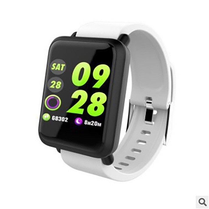 SmartWatch New Best Health idealSTORE, Notificari Apeluri/Mesaje/Aplicatii, Compatibil iOS si Android, Masurare Ritm Cardiac, Functie Tensiometru, Monitorizare Somn, Rezistent la Apa, Incarcare Magnetica, Design Sportiv, Alb