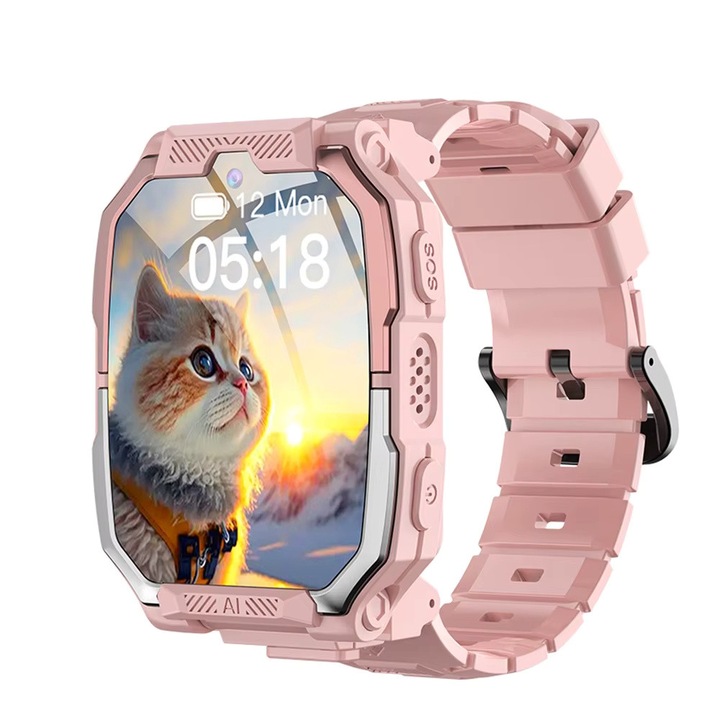 Smartwatch Maxcom FW100 Titan Valkiria, silicon, unisex, alb