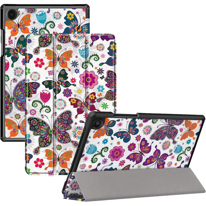 Husa pentru Samsung Galaxy Tab A11 8.7 inch tip stand si inchidere magnetica, protectie 360 - Butterfly