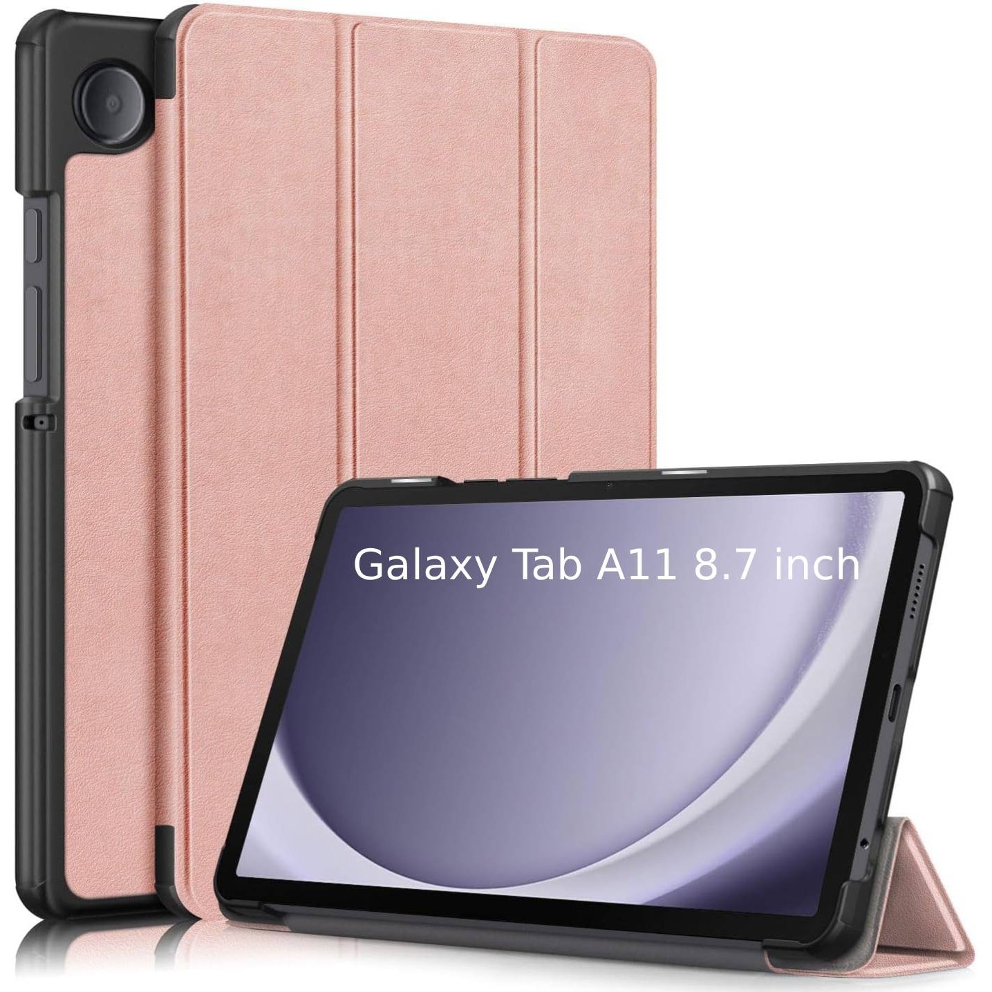Husa pentru Samsung Galaxy Tab A11 8.7 inch tip stand si inchidere magnetica, protectie 360 - roz