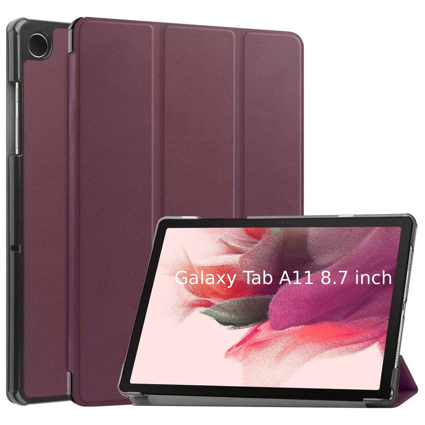 Husa pentru Samsung Galaxy Tab A11 8.7 inch tip stand si inchidere magnetica, protectie 360 - bordeaux