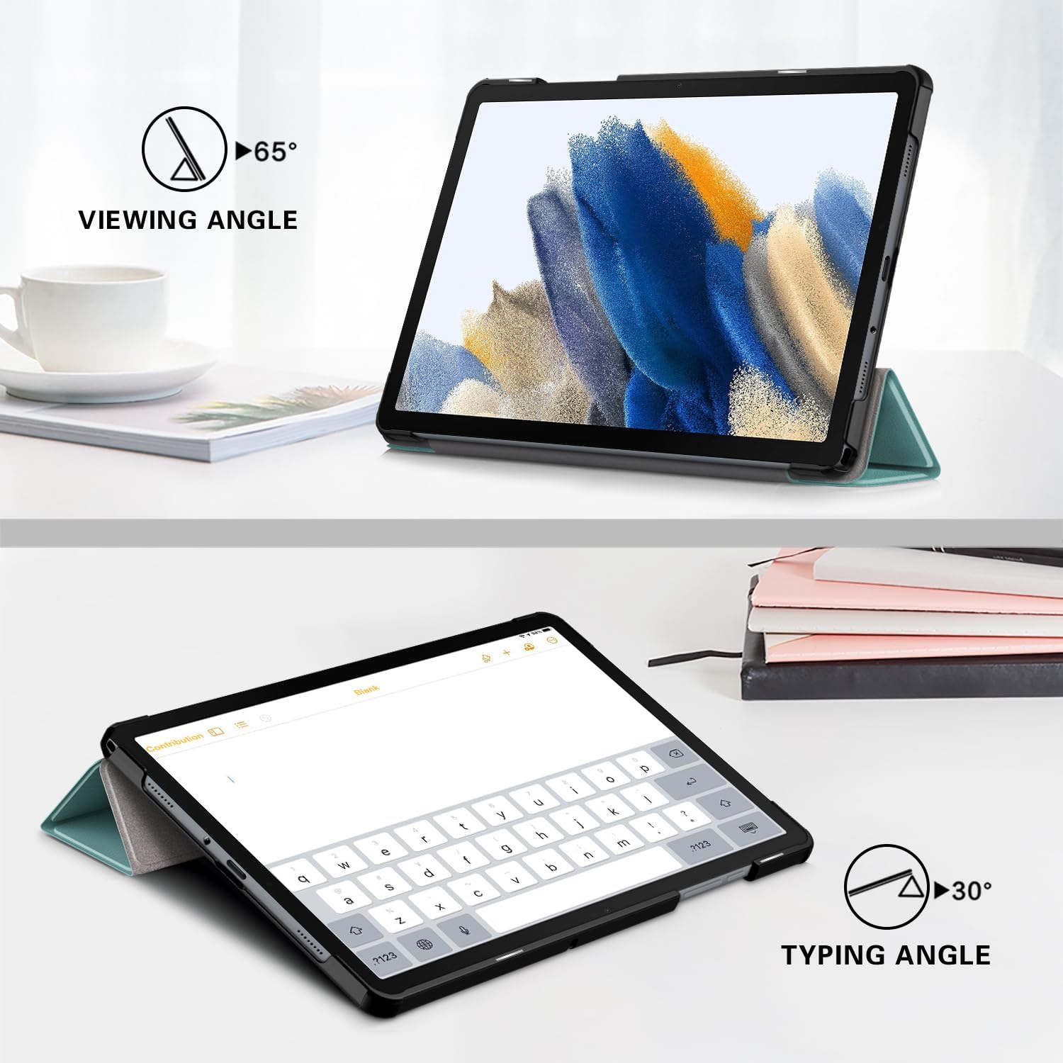 Husa pentru Samsung Galaxy Tab A11 Plus 11 inch tip stand functie sleep/wake-up si inchidere magnetica, protectie 360 - Graffiti