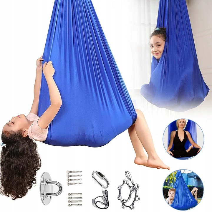 Szenzoros hinta gyerekeknek, Terápiás függőágy gyerekeknek, 90kg, Elasztikus függőágy, szenzoros hinta, autista, nyugtató hatású, Terápiás hinta gyerekeknek és felnőtteknek, 280x150 cm