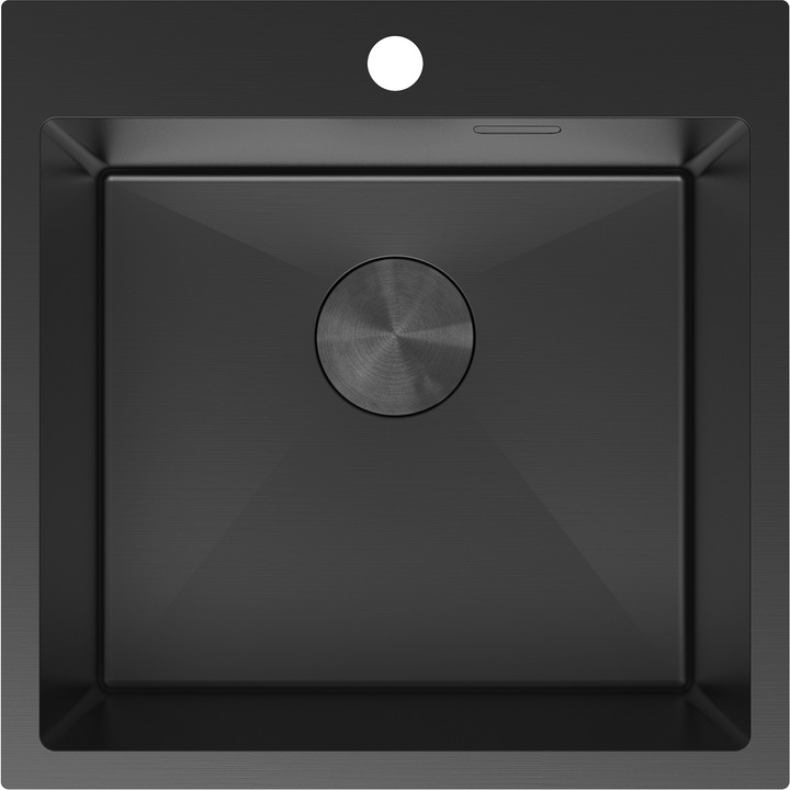 Chiuvetă de inox Mexen Solix 1 compartiment 500x500mm, negru
