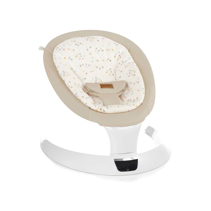 Balansoar electric Jane Moon, 5 viteze, sunete relaxante, iris, 63x63x52cm