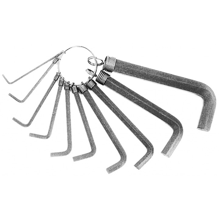 Set 10 chei imbus BASIC, otel CrV, dimensiuni 1.5-10mm