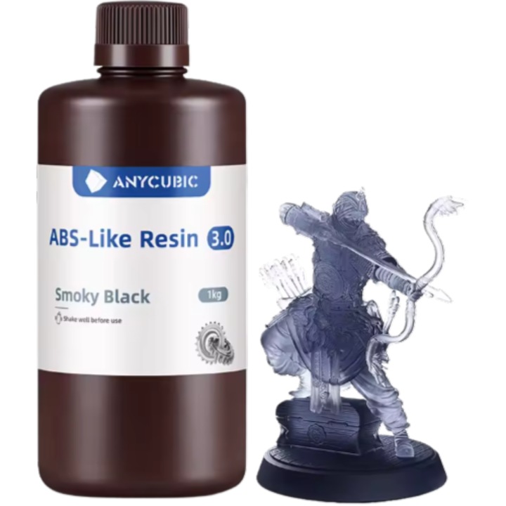 Смола 3D, Anycubic ABS-Like 3.0, 1кг, Прозрачно черно, за 3D принтер