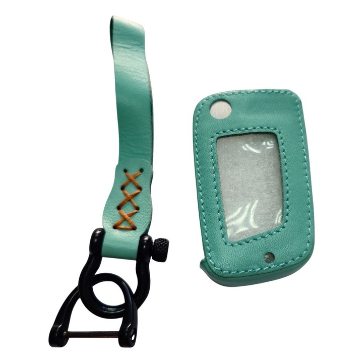 Калъф за сгъваем ключ VW Volkswagen Golf 7 MK7 Tiguan MK2 за Seat Ateca Leon FR 2 Ibiza Skoda Octavia A7 тюркоаз