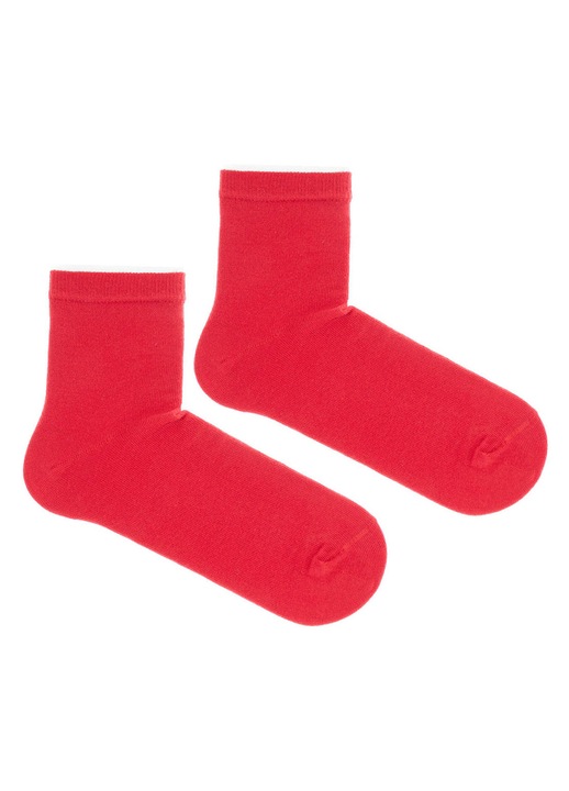 Sosete dama, Milena, Bumbac/Poliamida/Elastan, Rosu, 37-41EU