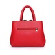 Geanta dama, cu floare, piele ecologica, rosu, bareta detasabila, 7 compartimente