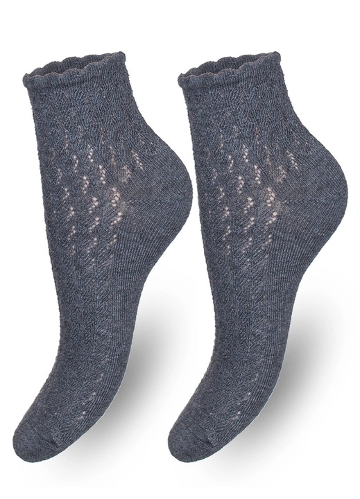 Дамски чорапи Милена, памук, сиви, 37-41