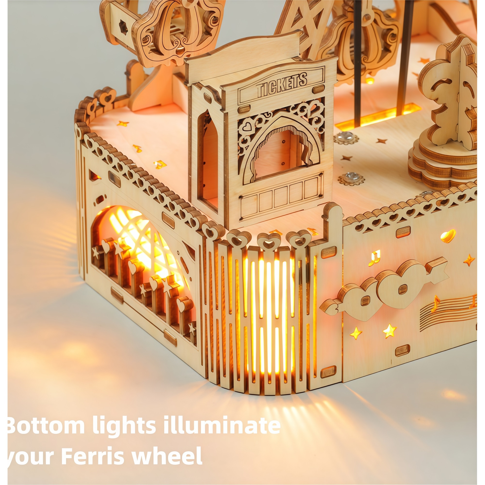Puzzle 3D din Lemn, Omelivon® Model de Asamblat si Decor, cu