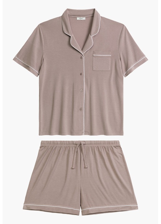 Pijama dama NLP-496, Atlantic, Roz, Bumbac/Modal, XL INTL