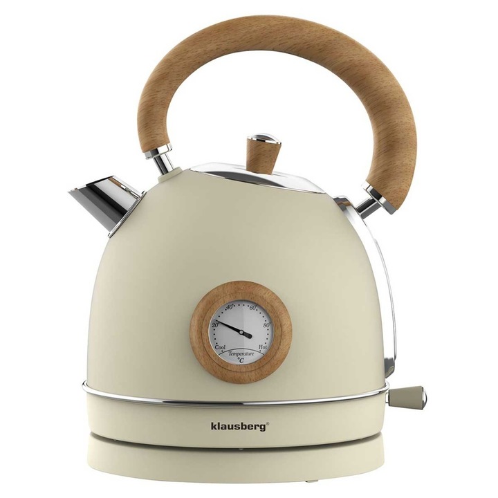 Fierbator electric Klausberg 1,7L, cu LED, reglare temperatura