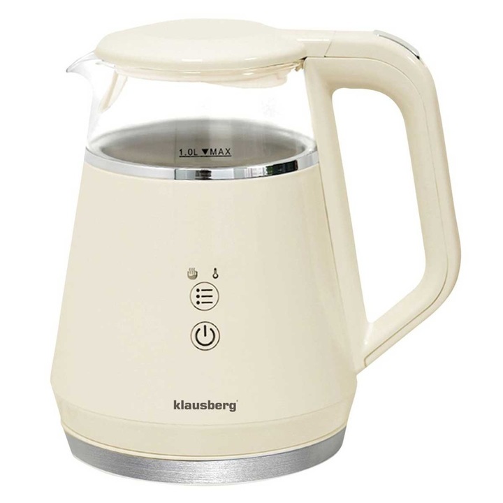 Fierbator electric Klausberg 1,8L cu termometru, model retro