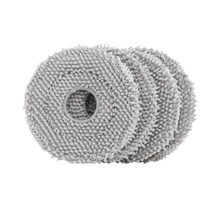 Set 4 mopuri rotative de schimb pentru Roborock Q Revo Curv & 5A1, gri