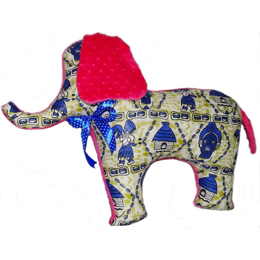 Perna jucarie African Elephant, Uma Xaris, Handmade in Romania, 65x45 cm