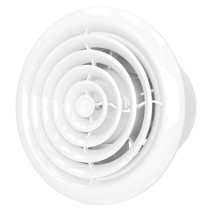 Ventilator de baie VentEurope CIRCLE100, diametru 100 mm, 14W, IP24, axal, alb