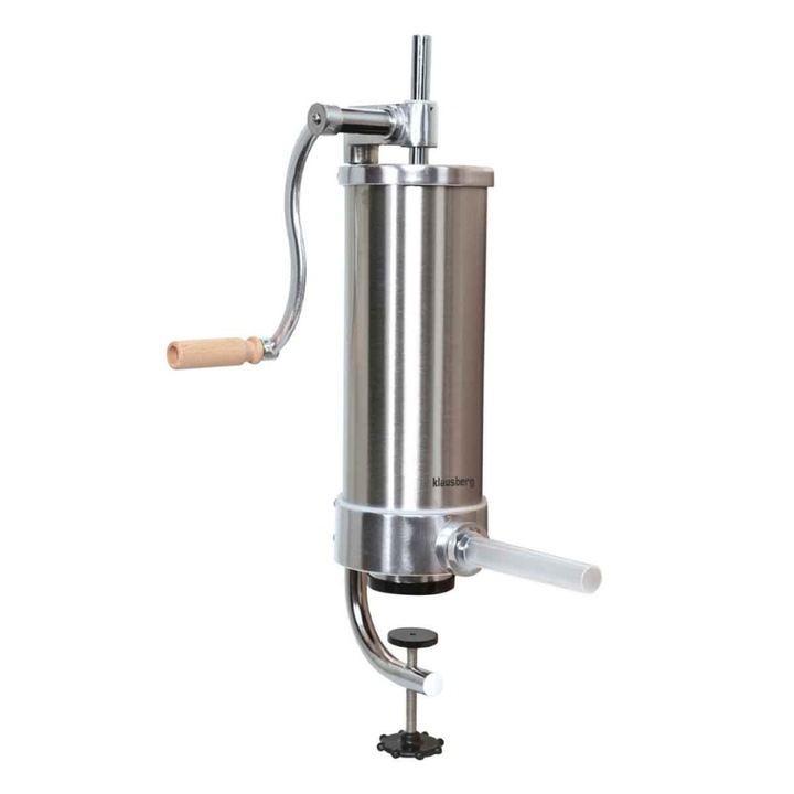 Машина за пълнене на колбаси Klausberg KB-7926, 3 кг, вертикална, инокс, 51,7x13 см