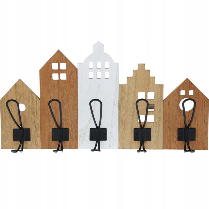 Cuiere BONI, 5 carlige metalice, multicolor, 48x25,5x8cm Koopman