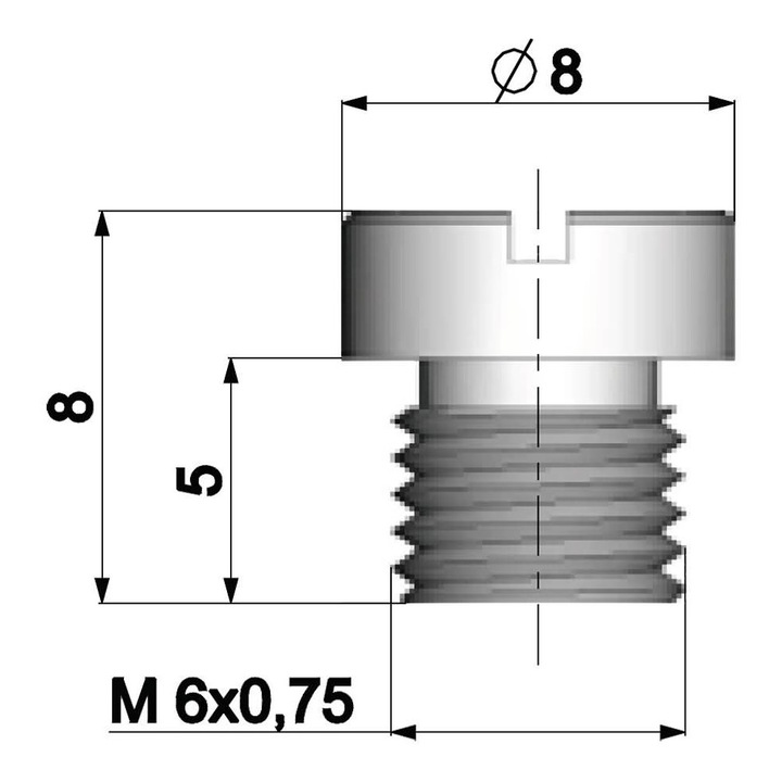 Dellorto karburátor főfúvóka M6 - 128 362.1128