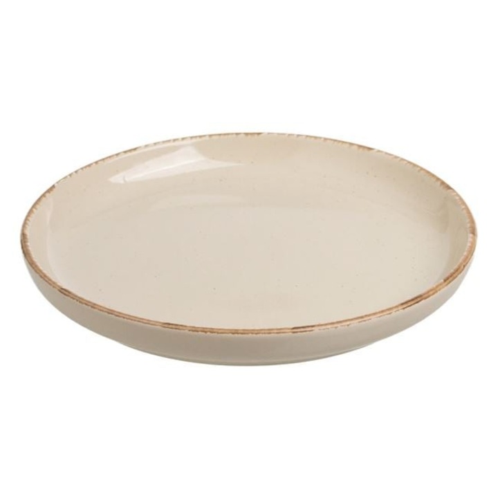 Set de 6 farfurii ceramica bej CasaShop® Ø15 cm – Colectia “Natural Essence”, pentru servire desert sau fructe