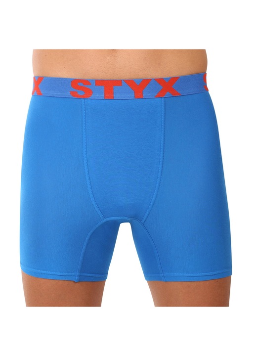 Boxeri barbati Styx lungi sport albastri cu elastic, M INTL