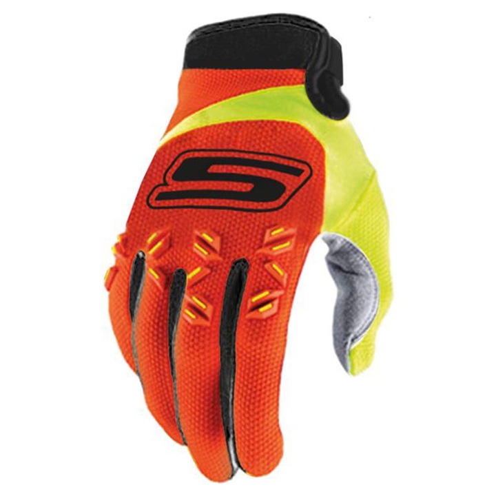 Kesztyű MX S-Line homologizált, narancssárga / fluor-sárga - XXL méret 43273-XXL