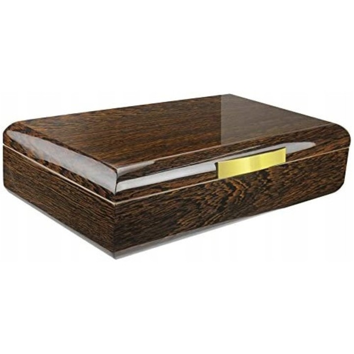Humidor pentru tigari, GERMANUS, 50 tigari, lemn de cedru, 25x22x10.5cm, maro