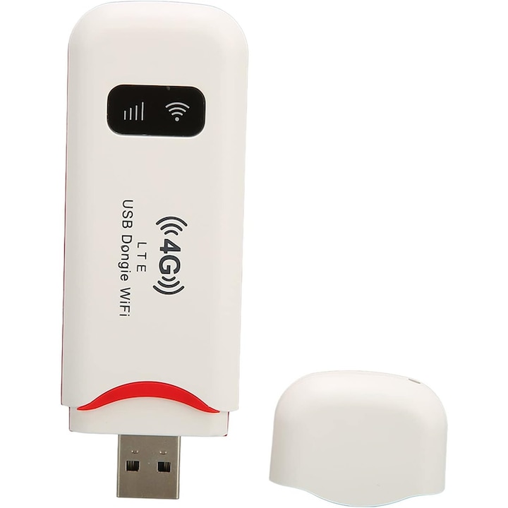 Router WiFi portabil 4G, suport pentru 10 utilizatori, alimentare USB, dimensiuni compacte