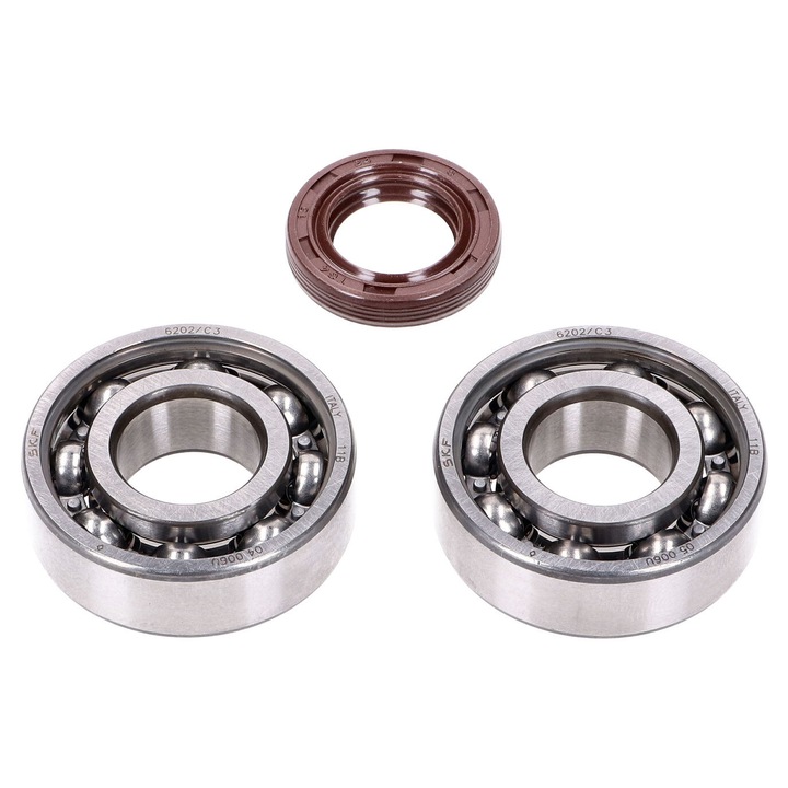 Set rulmenti arbore cotit Schmitt SKF, FKM Premium -C3- pentru modele Piaggio Ciao, Bravo, Boxer STT49452
