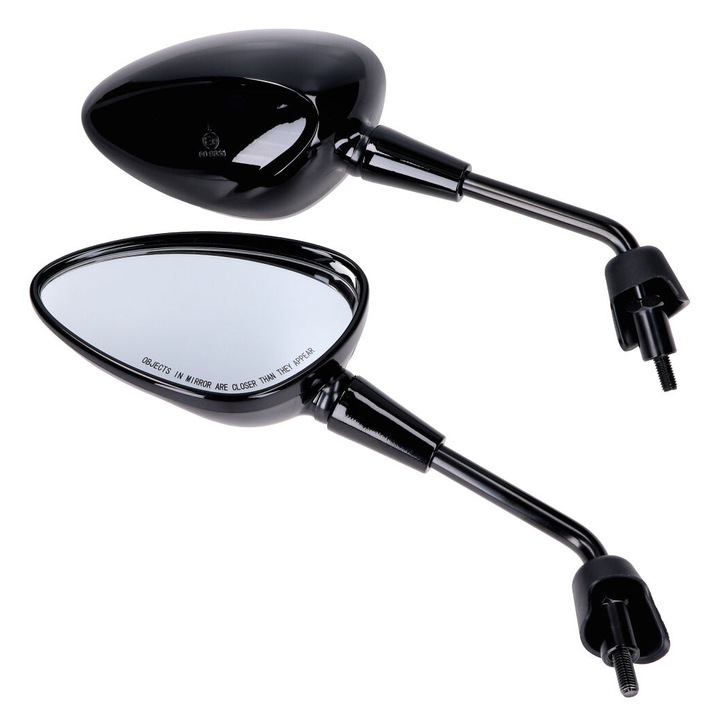 Set oglinzi scurte, negre lucioase M8 pentru modelele Vespa GTS HPE, Sprint, Primavera 49361
