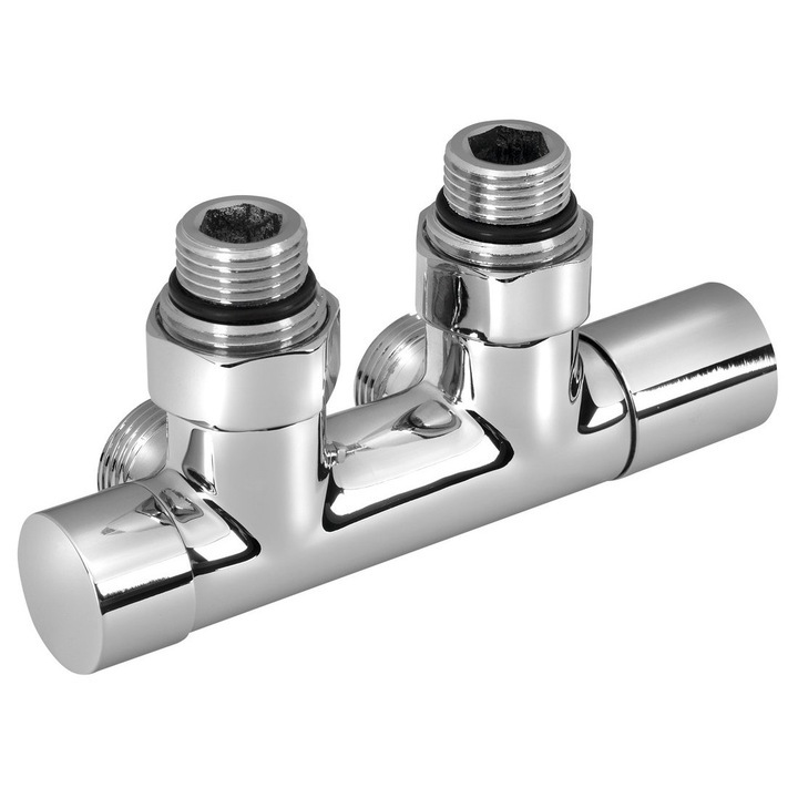 Set accesorii incalzire Aqualine, prindere centrala, crom, 50mm, 880kg