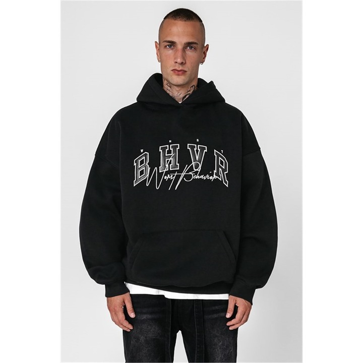 Férfi sportpulóver, Madmext, 311290, Fekete, XL