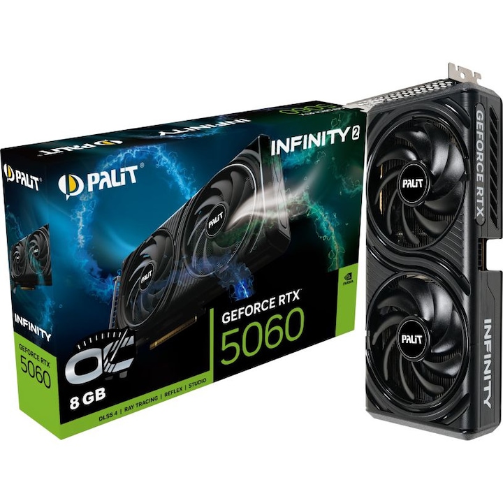 Видео карта Palit GeForce RTX 5060 8GB Infinity 2 OC DLSS 4, GDDR7, 128bit