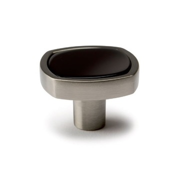 Buton pentru mobilier Quattro 28 mm nichel periat+ negru Buton pentru mobilier Quattro 28 mm nichel periat+ negru