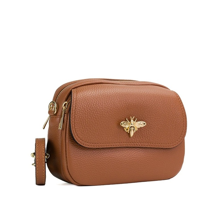 Poseta Piele Sean - Coniac, Geanta Casual din Piele Naturala, Geanta, Genti