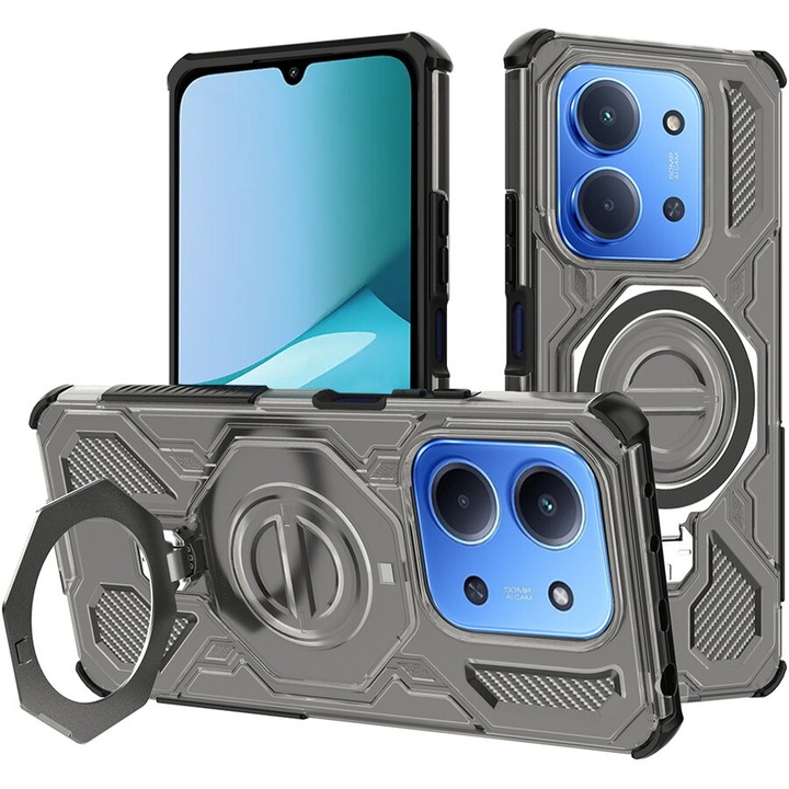 Husa pentru Xiaomi Redmi 15C 5G / 15C 4G, Techsuit, Carbon Shield Pro, Neagra Deschisa