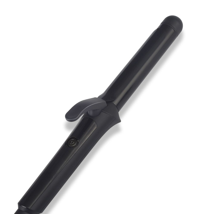 Ondulator de par profesional, 25mm, invelis ceramic, anti-arsura, buton ON/OFF iluminat, cablu rotativ 360°, 1.8m, coafare rapida, negru